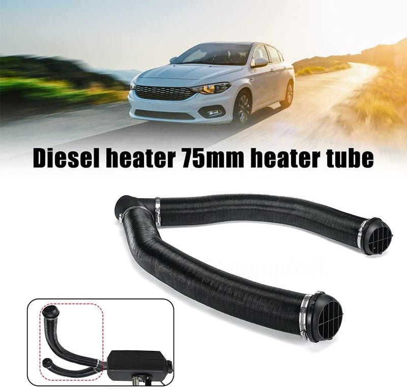 TZUTOGETHER Diesel Parking Heater Set, 75mm Warm Heater Duct Pipe, Air Outlet, Y-type Elbow & Clamps - Image 2